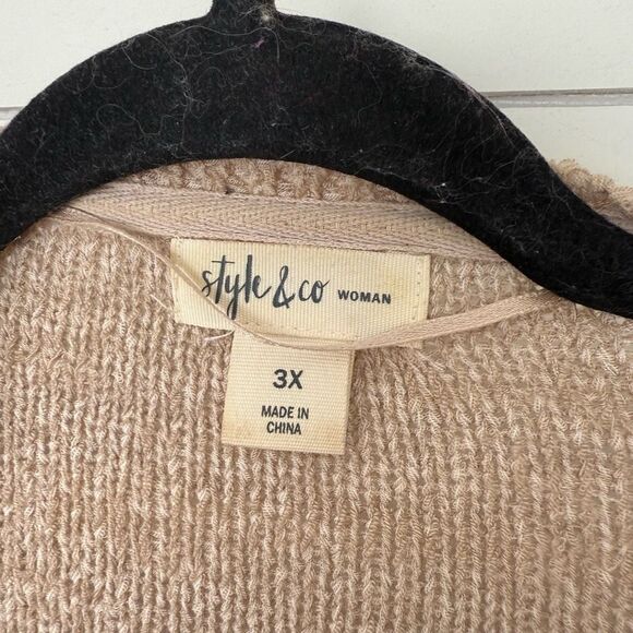 Style & Co Women’s 3X Boho Fringe Open Cardigan Sweater - Picture 2 of 5